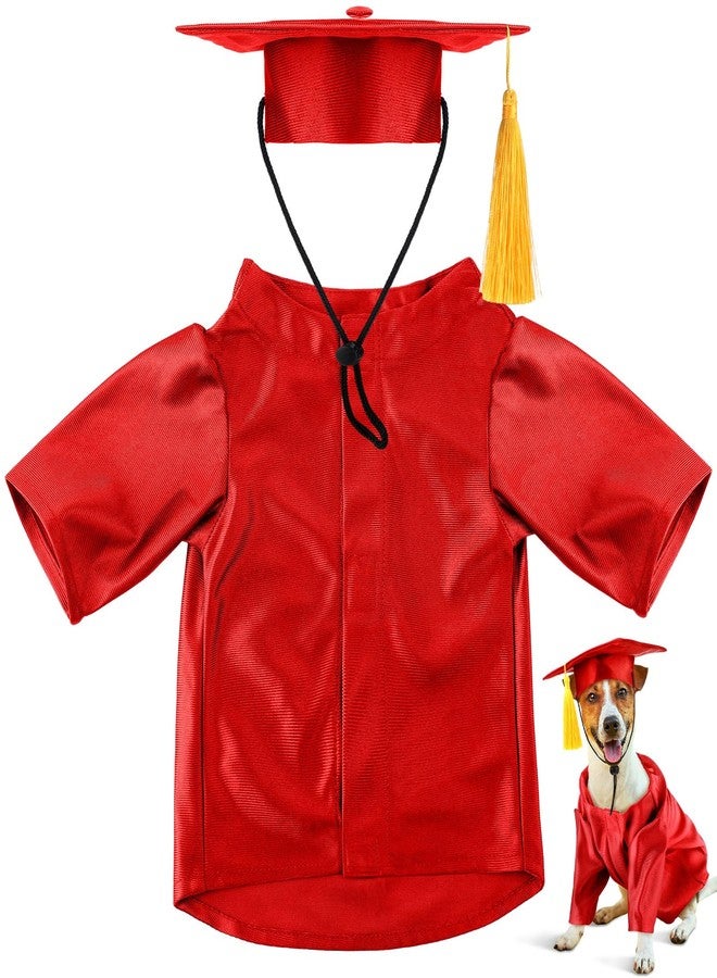 Bunnycool Dog Graduation Cap and Gown 2026 Washable Pet Graduation Costume for Dog Cat Shirt and Hat(Traditional,Marnoon,M) - Image 1